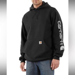 CARHARTT LOOSE FIT MIDWEIGHT LOGO SLEEVE GRAPHIC HOODIE
